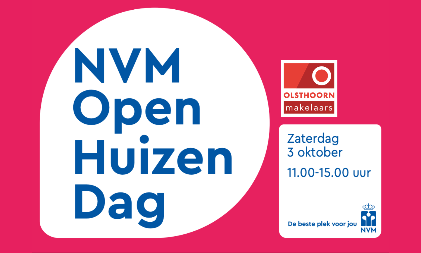 Save the date NVM Open Huizen Dag op zaterdag 3 oktober 2026