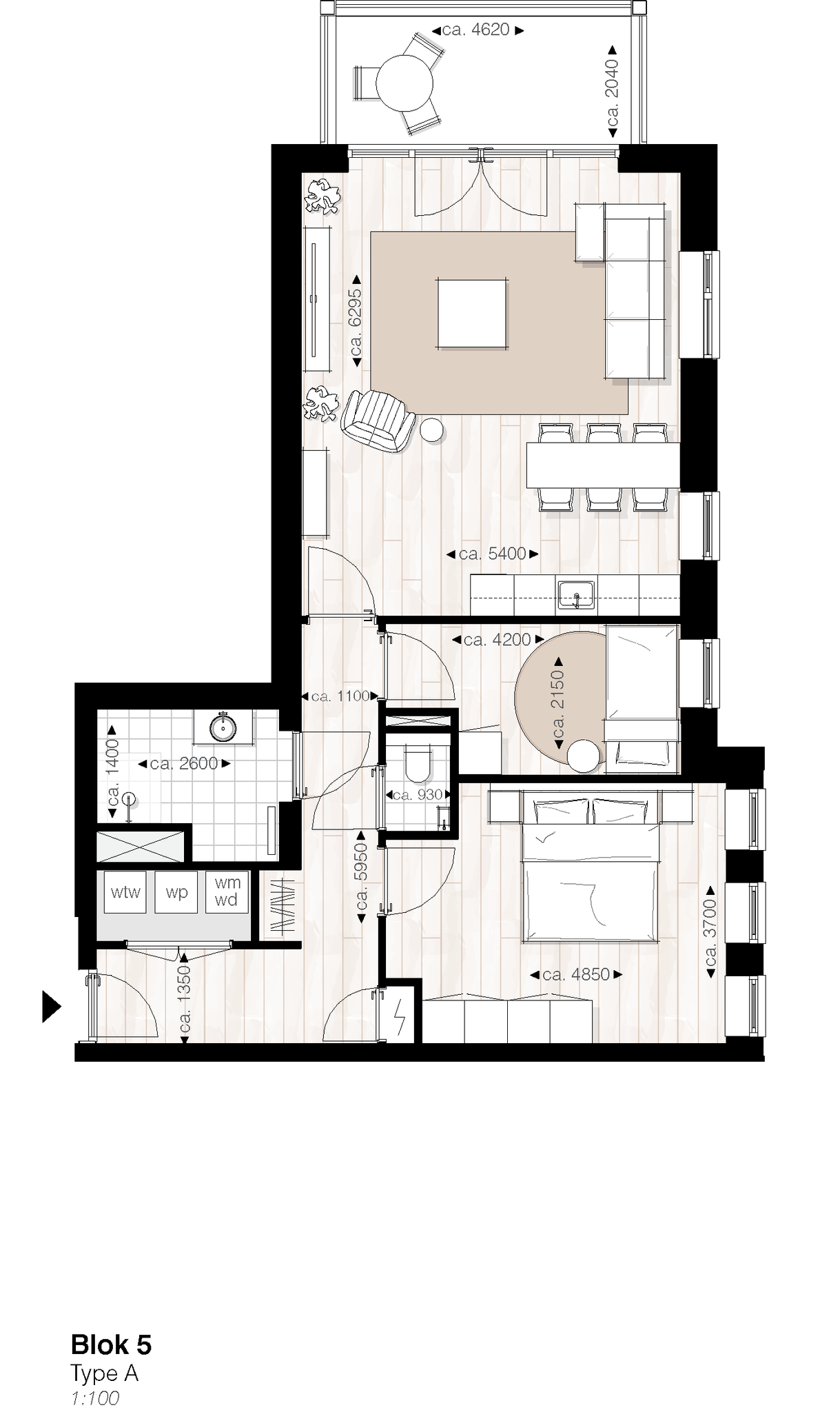 Sfeerplattegrond - Blok 5 - type A